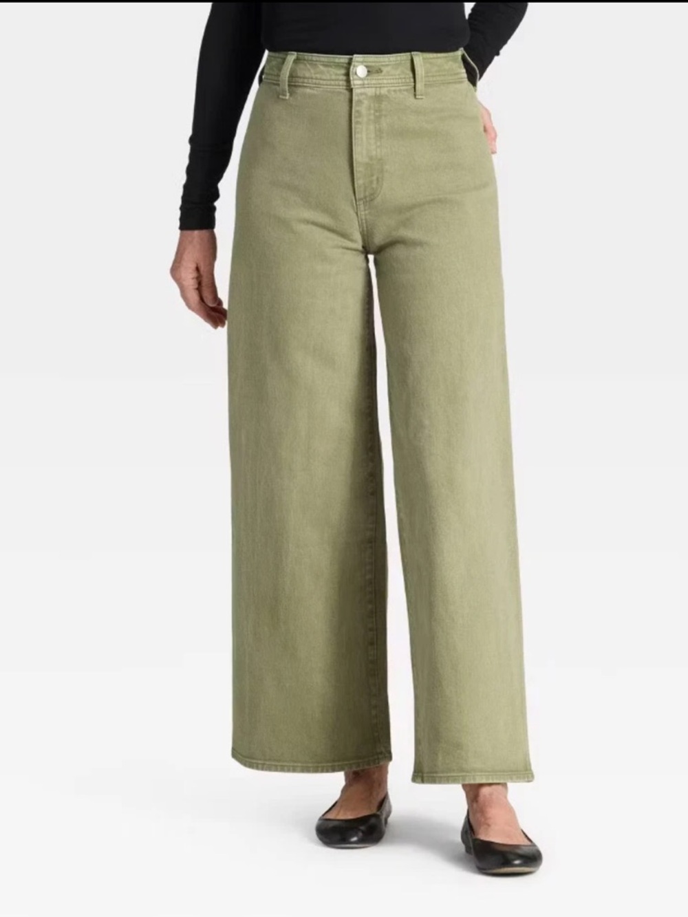 Universal Thread™ Women's High-Rise Sailor Wide Leg Ankle Jeans -Green Size 6-14